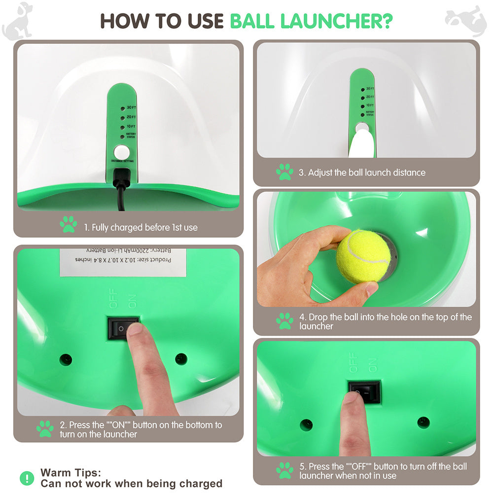 Outdoor Tennis Ball Launcher for Happy Dogs